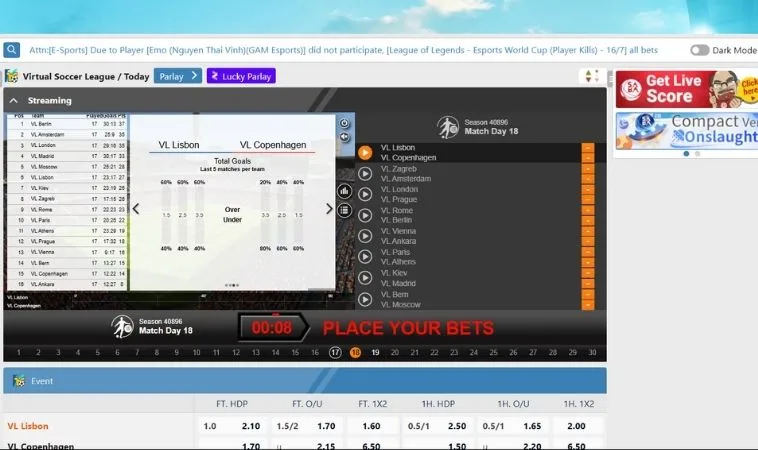 Tìm Hiểu Cá Cược Thể Thao Ảo Kingbet86 Sinh Lời Dễ Dàng 2 Giao diện cá cược Thể Thao Ảo Kingbet86